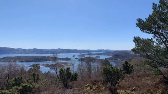 Byre, Bokn, og Fogn lengst til høyre i bildet. Strandalandet/Tau i bakkant.